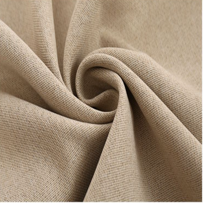 sale best 100%polyester hotel blackout linen curtain fabric with fire retardant